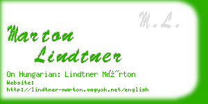 marton lindtner business card
